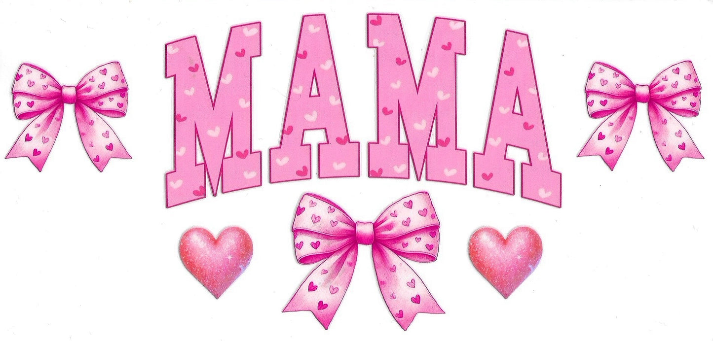 Pink Mama Hearts Bow Design