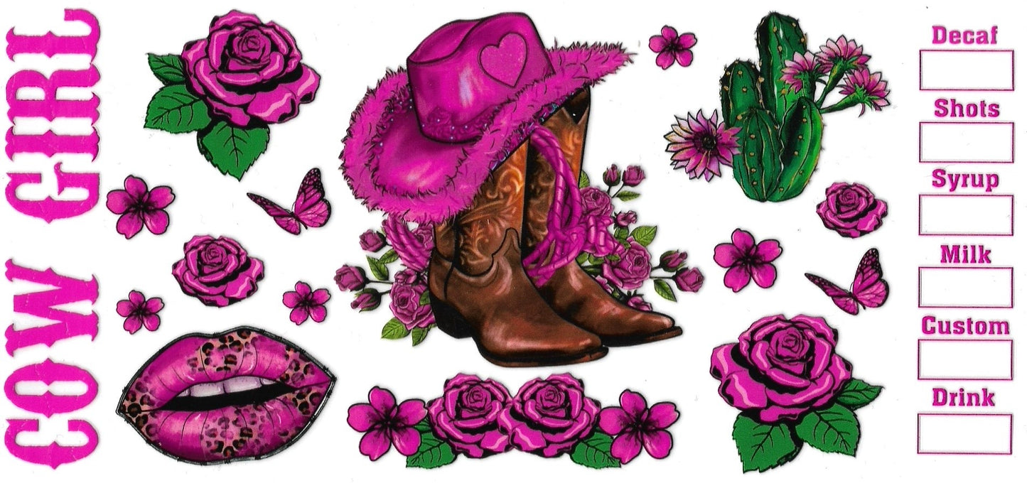 Cow Girl Hot Pink Design