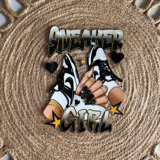 Black Nails Sneaker Girl Decal