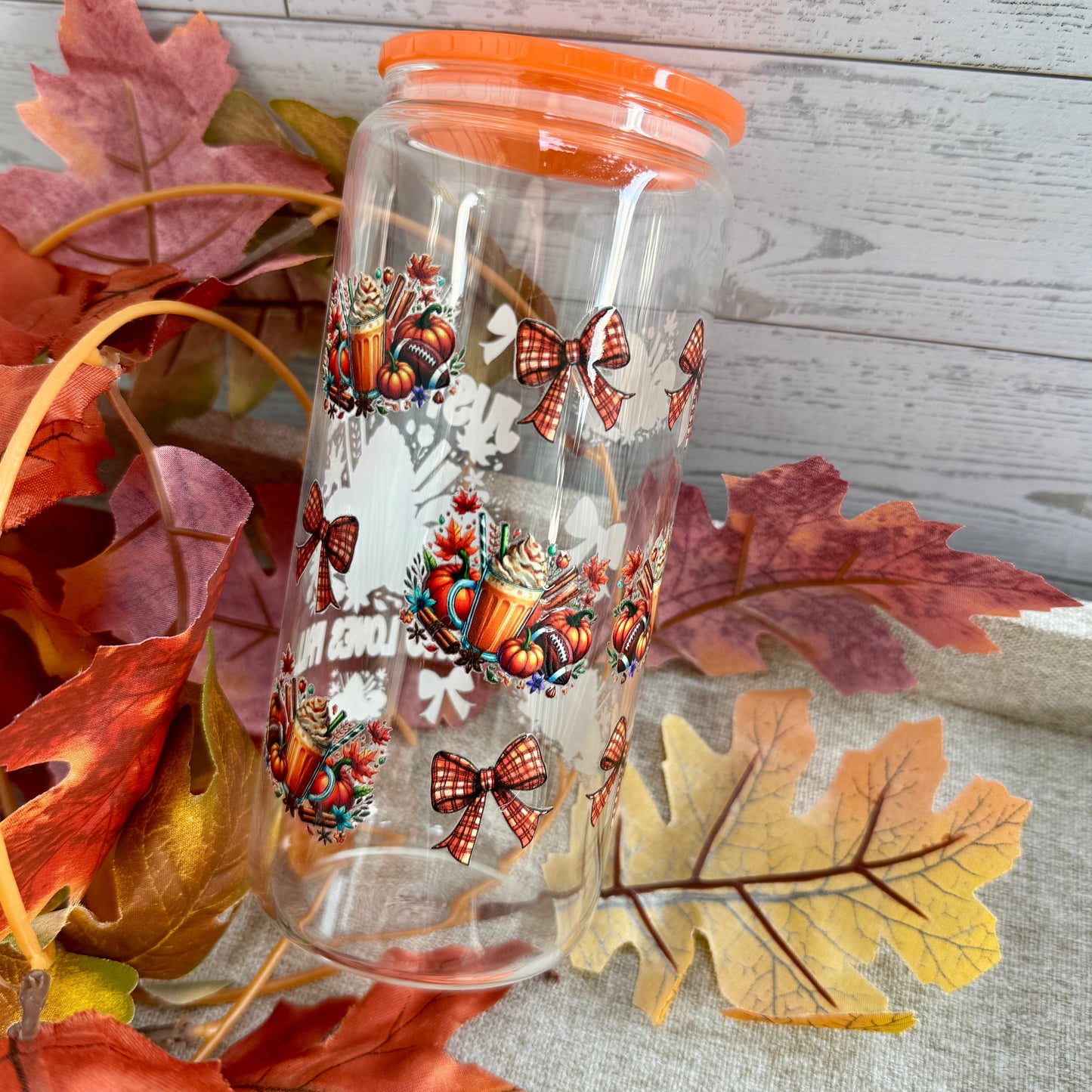 Just a Girl Who Loves Fall Glass Cup