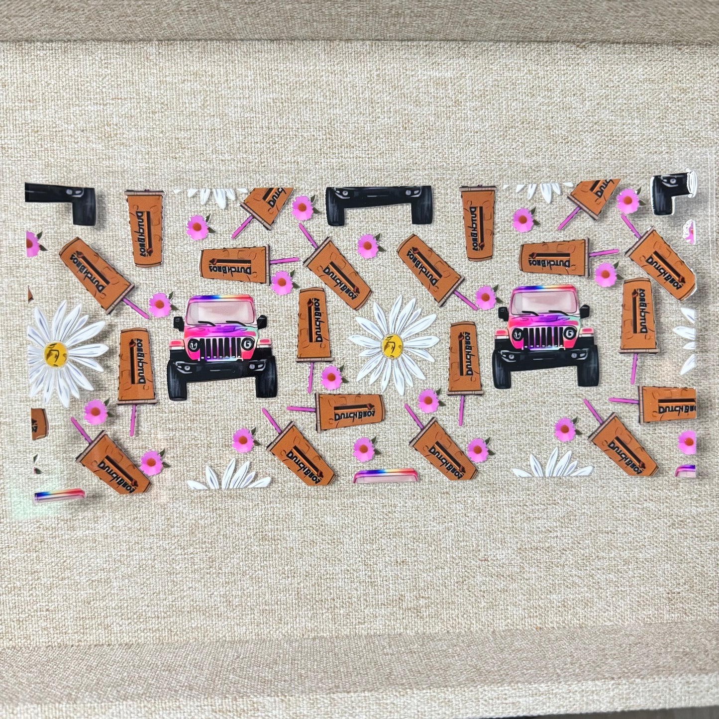 DutchBros Floral Jeep Design