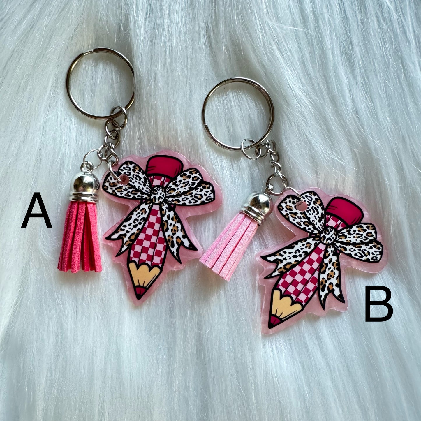 Coquette Bow Pencil Keychain
