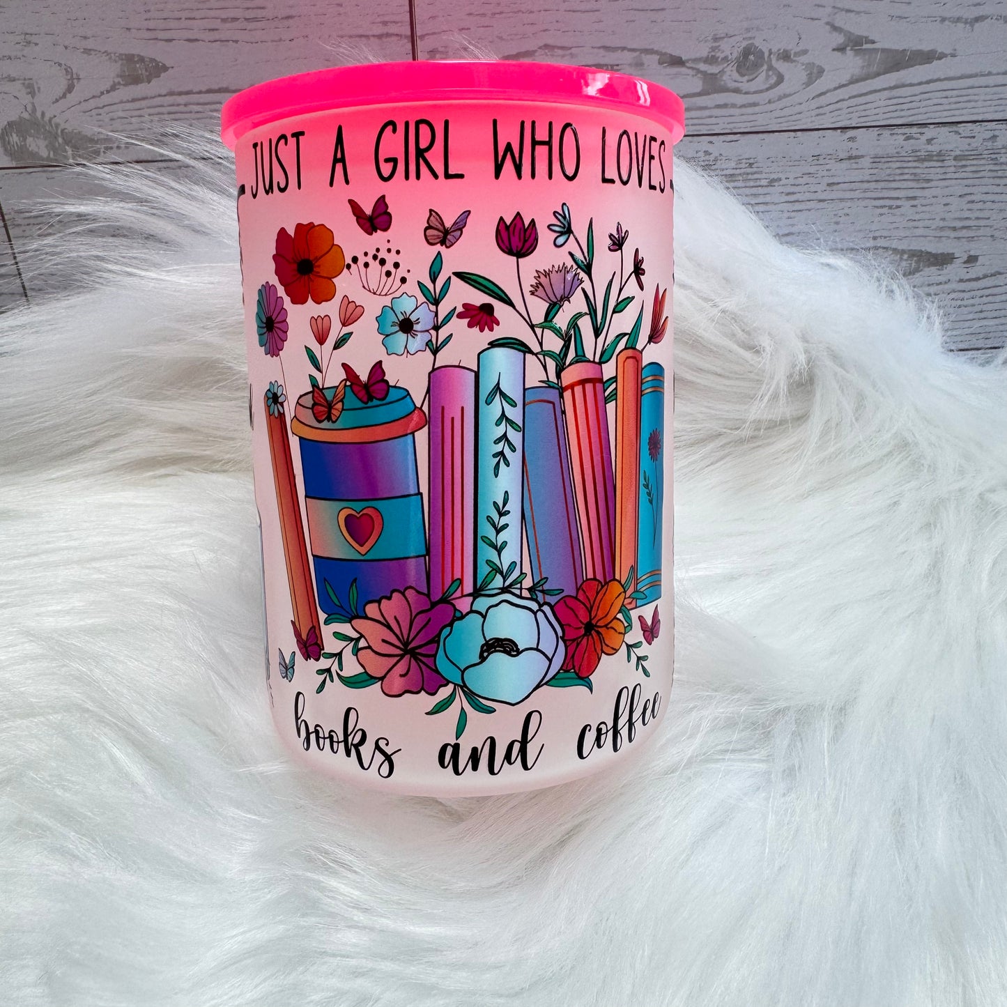 Books and Coffee Frosted Mug