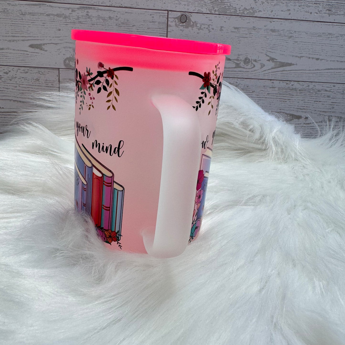 Books and Coffee Frosted Mug