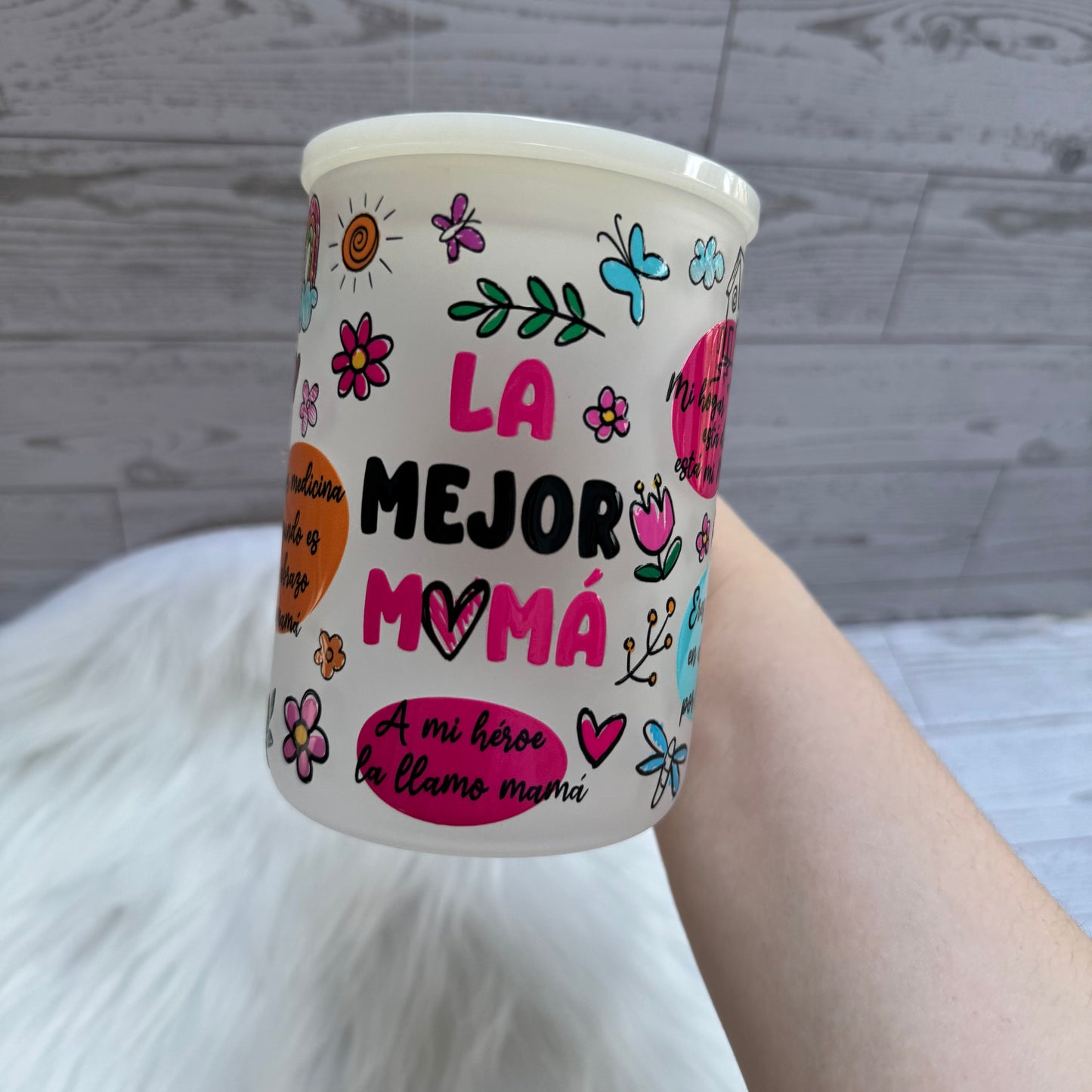 The Best Mom Frosted Mug / La Mejor Mamá Taza