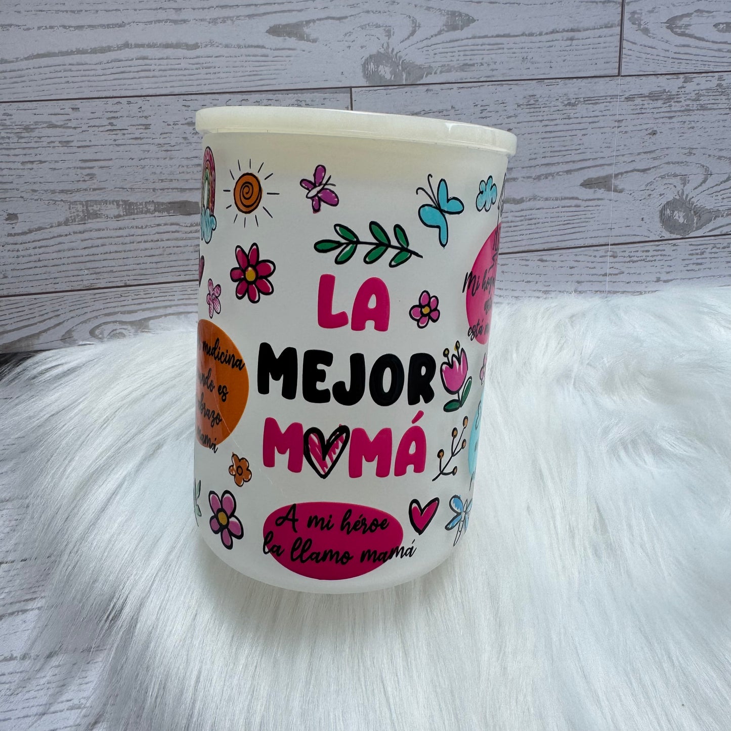 The Best Mom Frosted Mug / La Mejor Mamá Taza