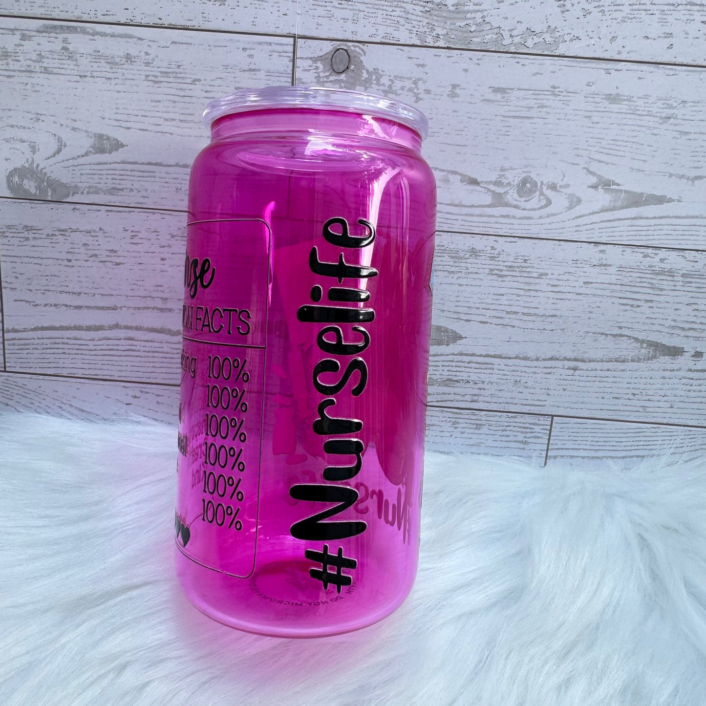 Nurse Life Facts Glass Cup