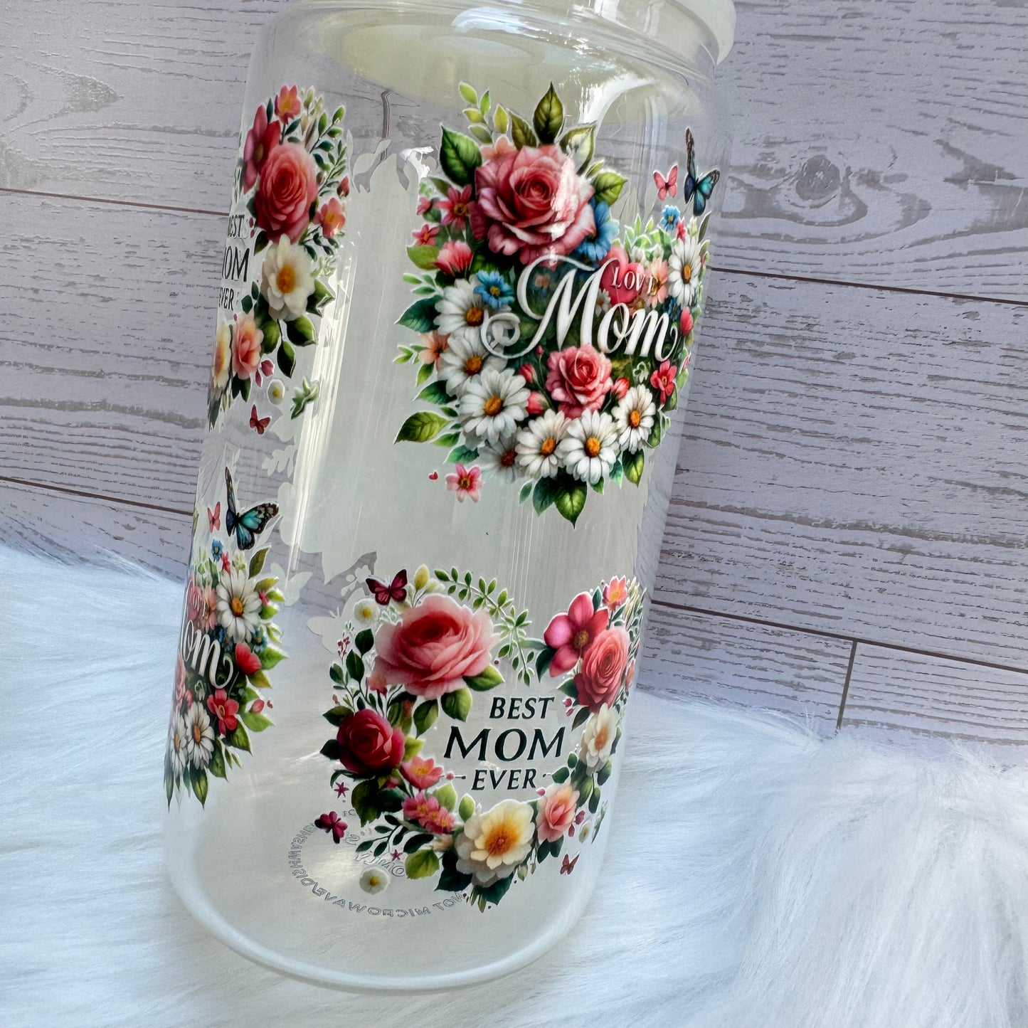 Best Mom Ever Glass Cup