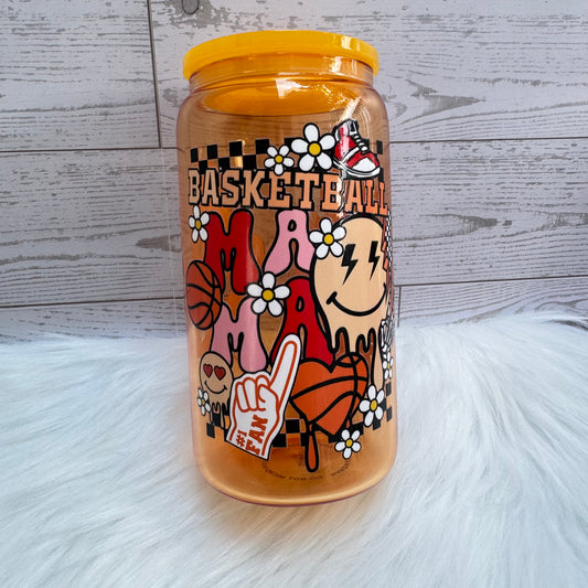 Basketball Mama Glass Cup