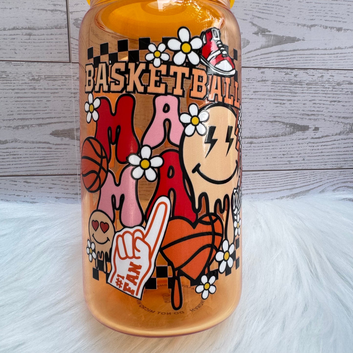 Basketball Mama Glass Cup