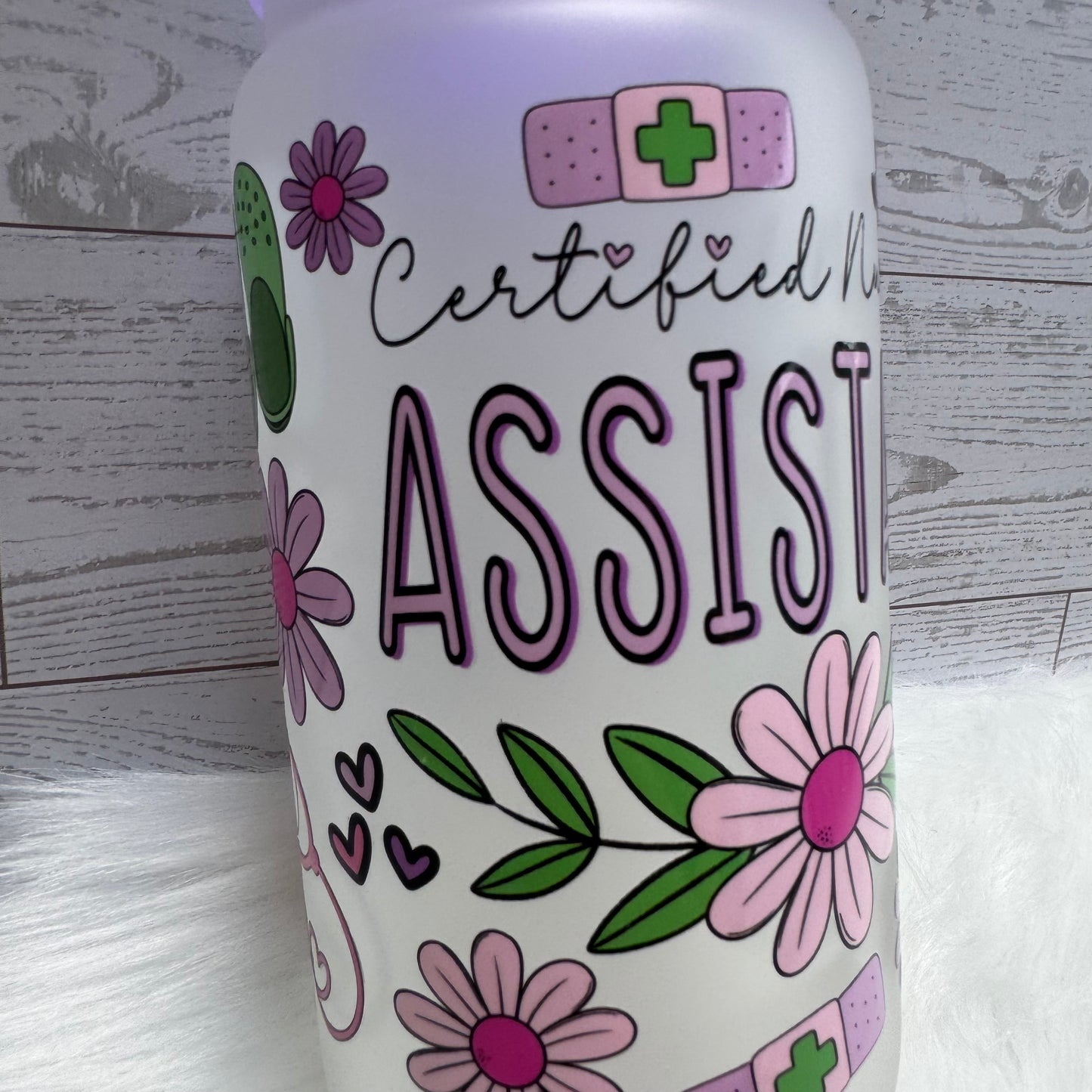 Certified Nursing Assistant Frosted Glass Cup