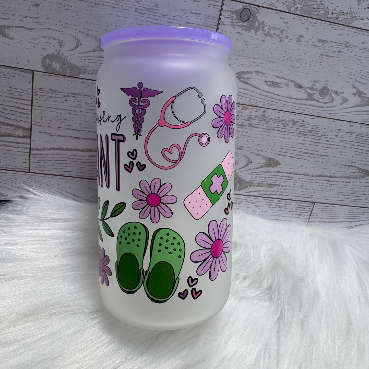 Certified Nursing Assistant Frosted Glass Cup