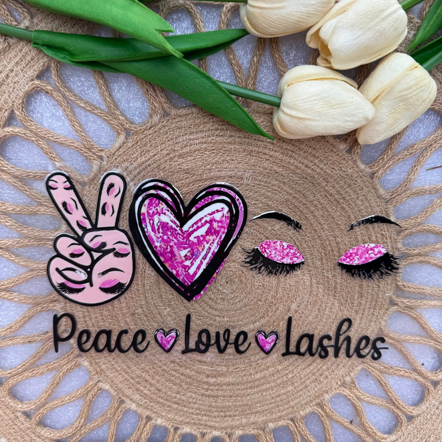 Peace Love Lashes Design