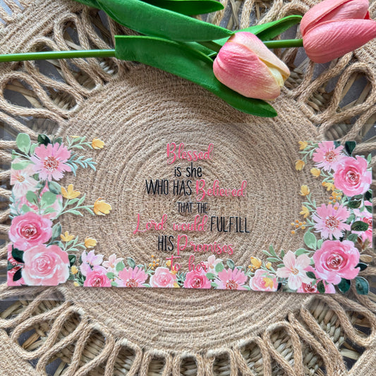 Blessed is She Faith Design