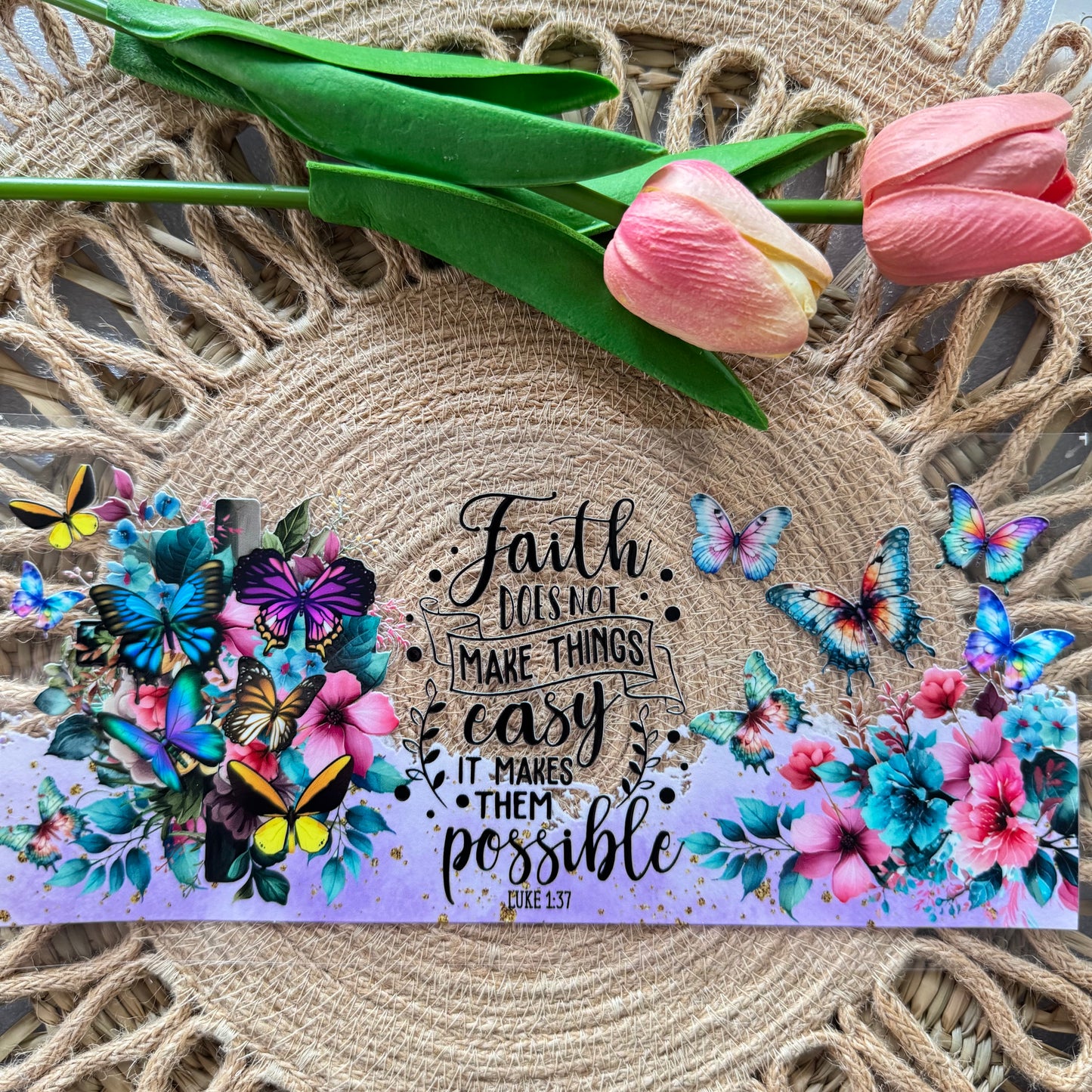 Floral Butterfly Faith Design