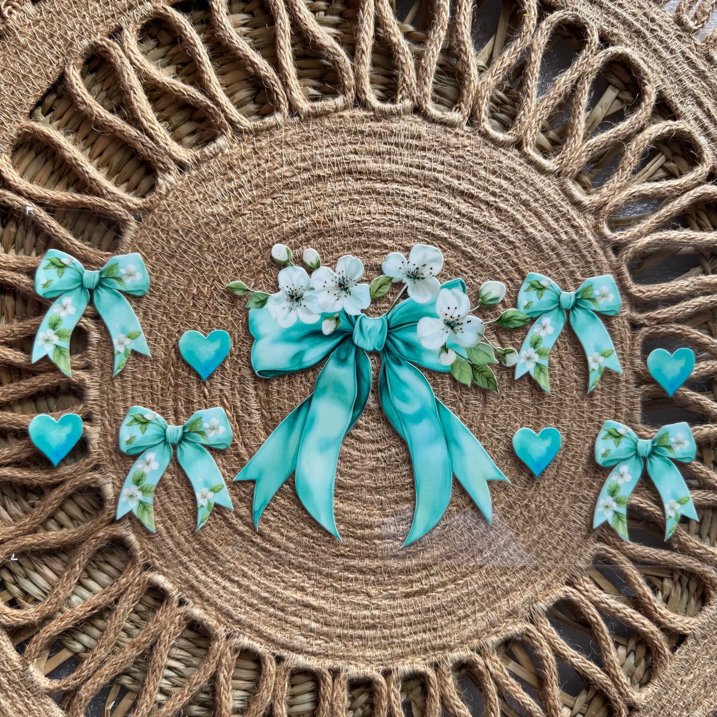 Mint Blue Large Bow Design