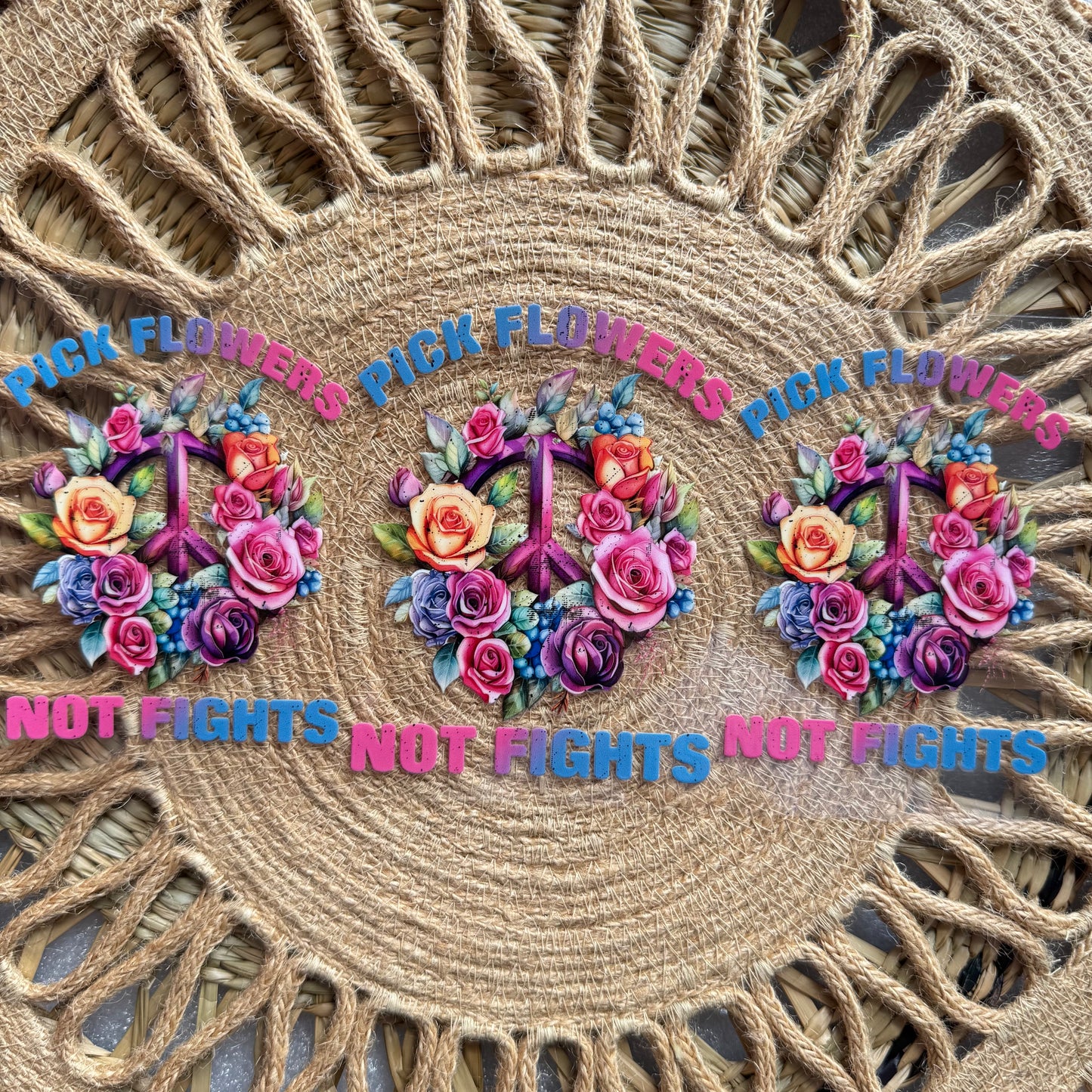 Pick Flowers Not Fights Design