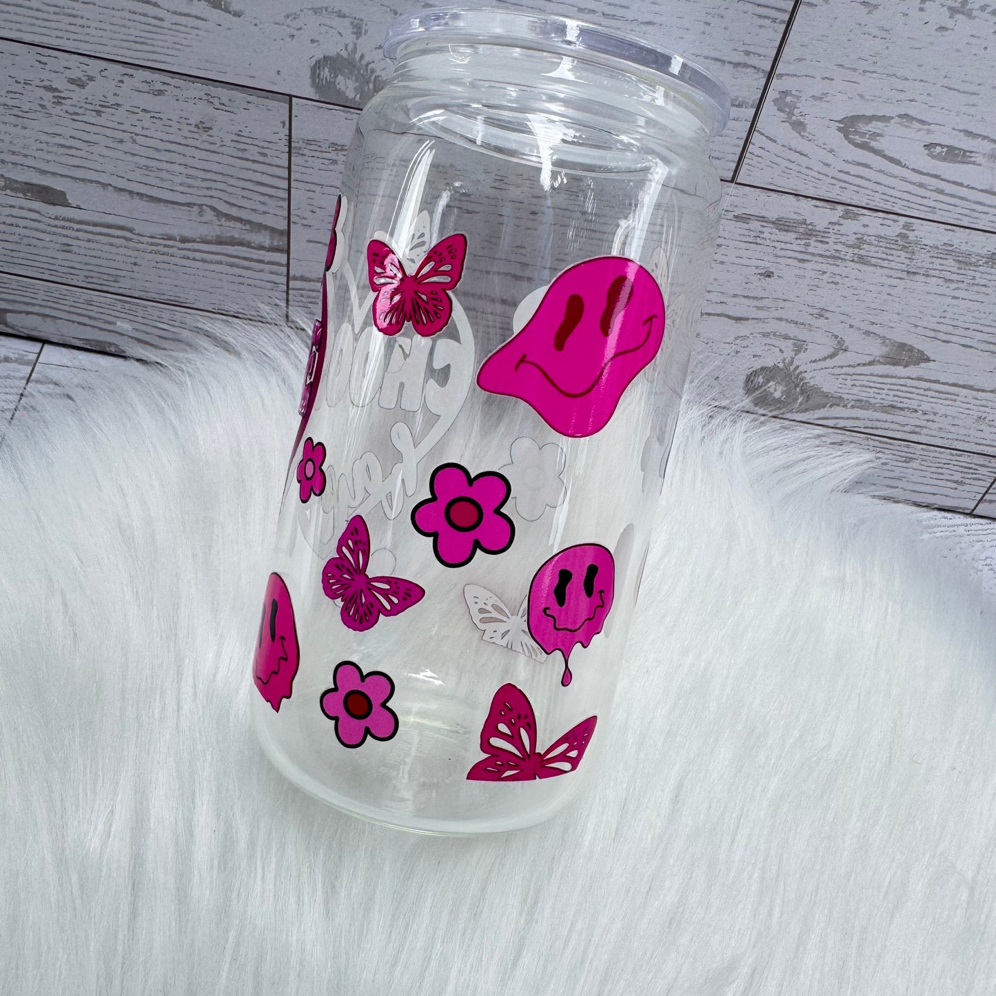 Choose Happy Glass Cup