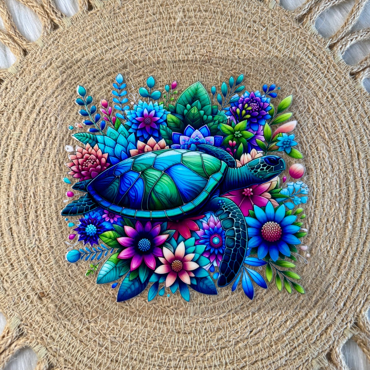 Floral Turtle Decal
