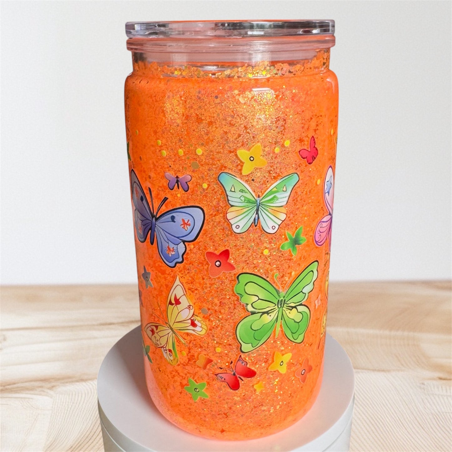 Sunkissed Butterfly Acrylic Snowglobe Cup