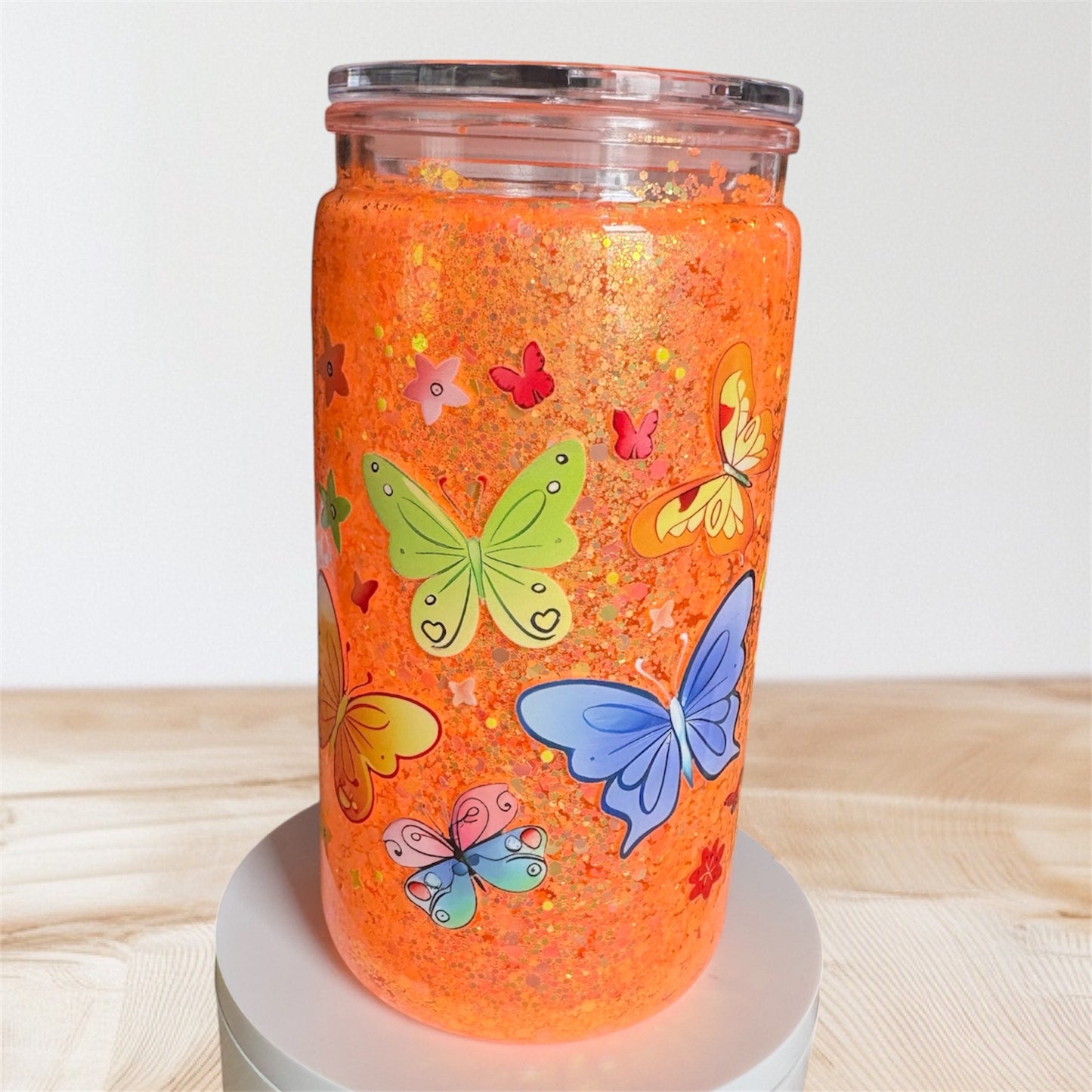 Sunkissed Butterfly Acrylic Snowglobe Cup