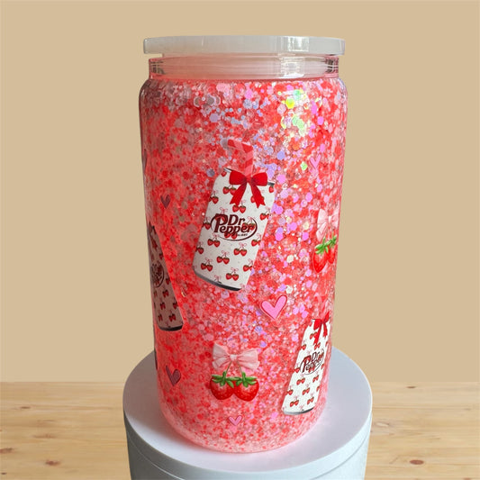 Dr Pepper Glass Snowglobe Cup