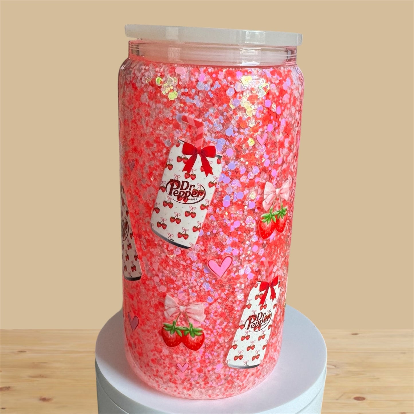 Dr Pepper Glass Snowglobe Cup
