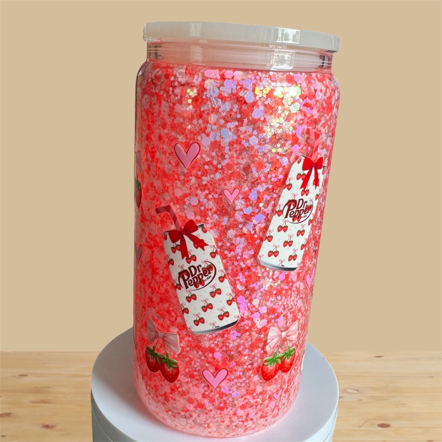 Dr Pepper Glass Snowglobe Cup