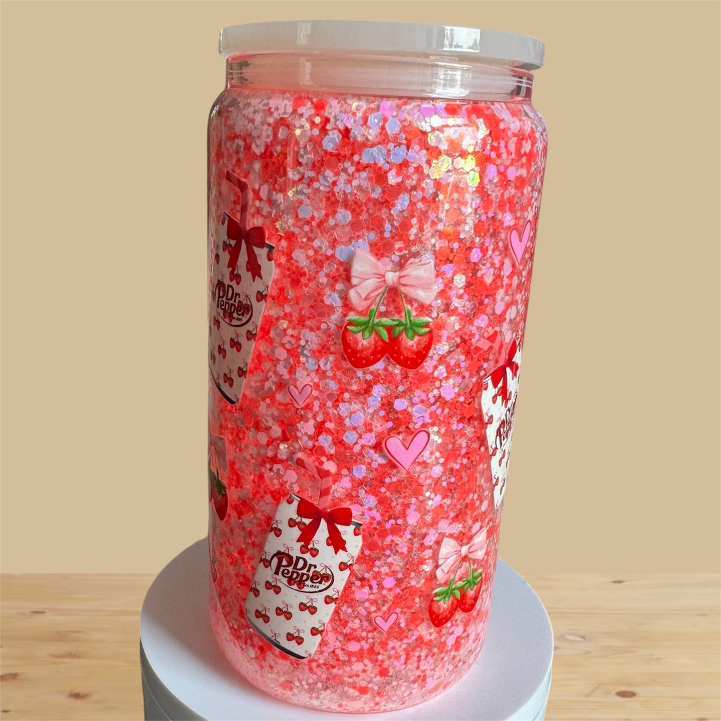 Dr Pepper Glass Snowglobe Cup