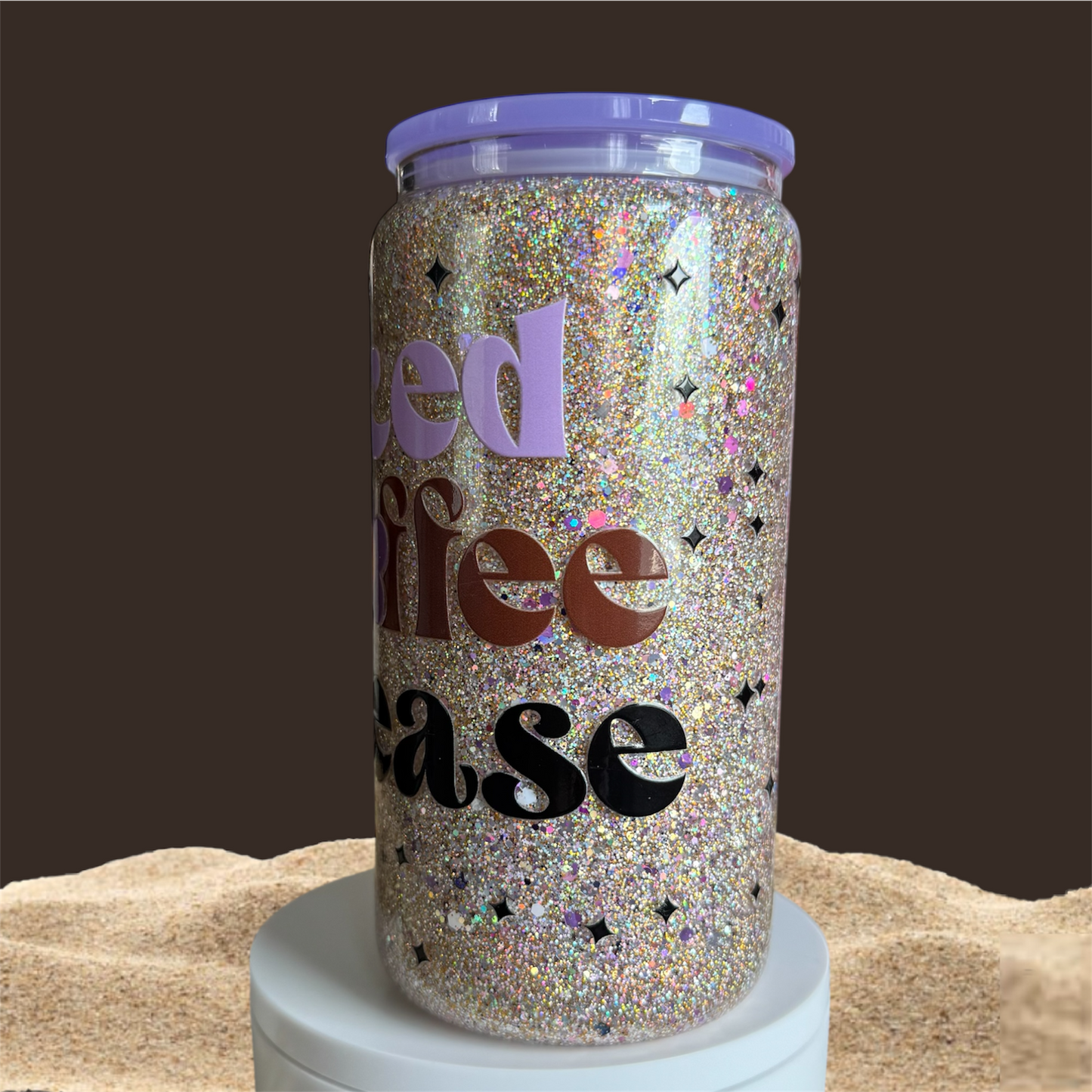 Iced Coffee Please Glass Snowglobe Cup
