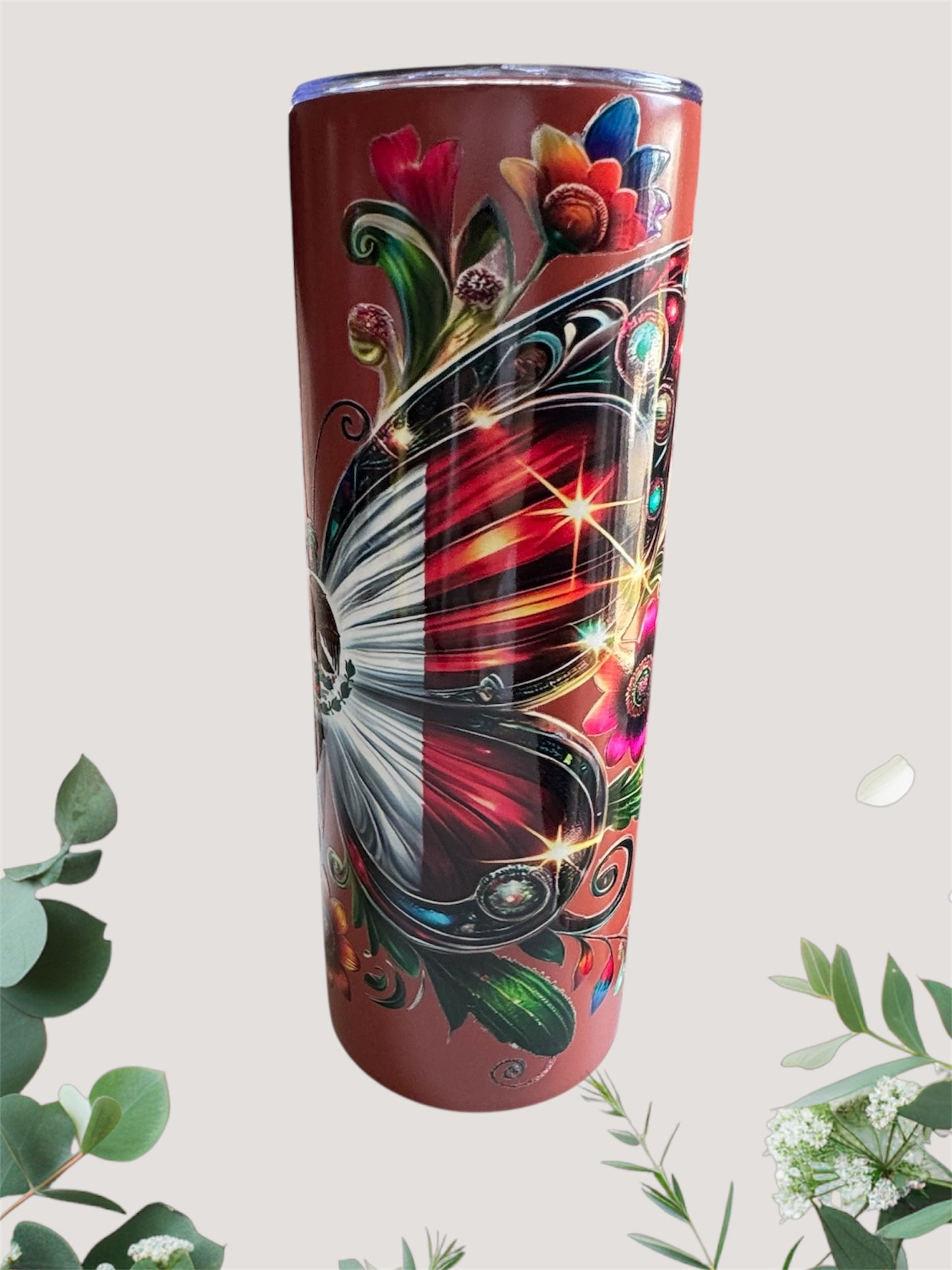 Mexican Butterfly Flag Tumbler