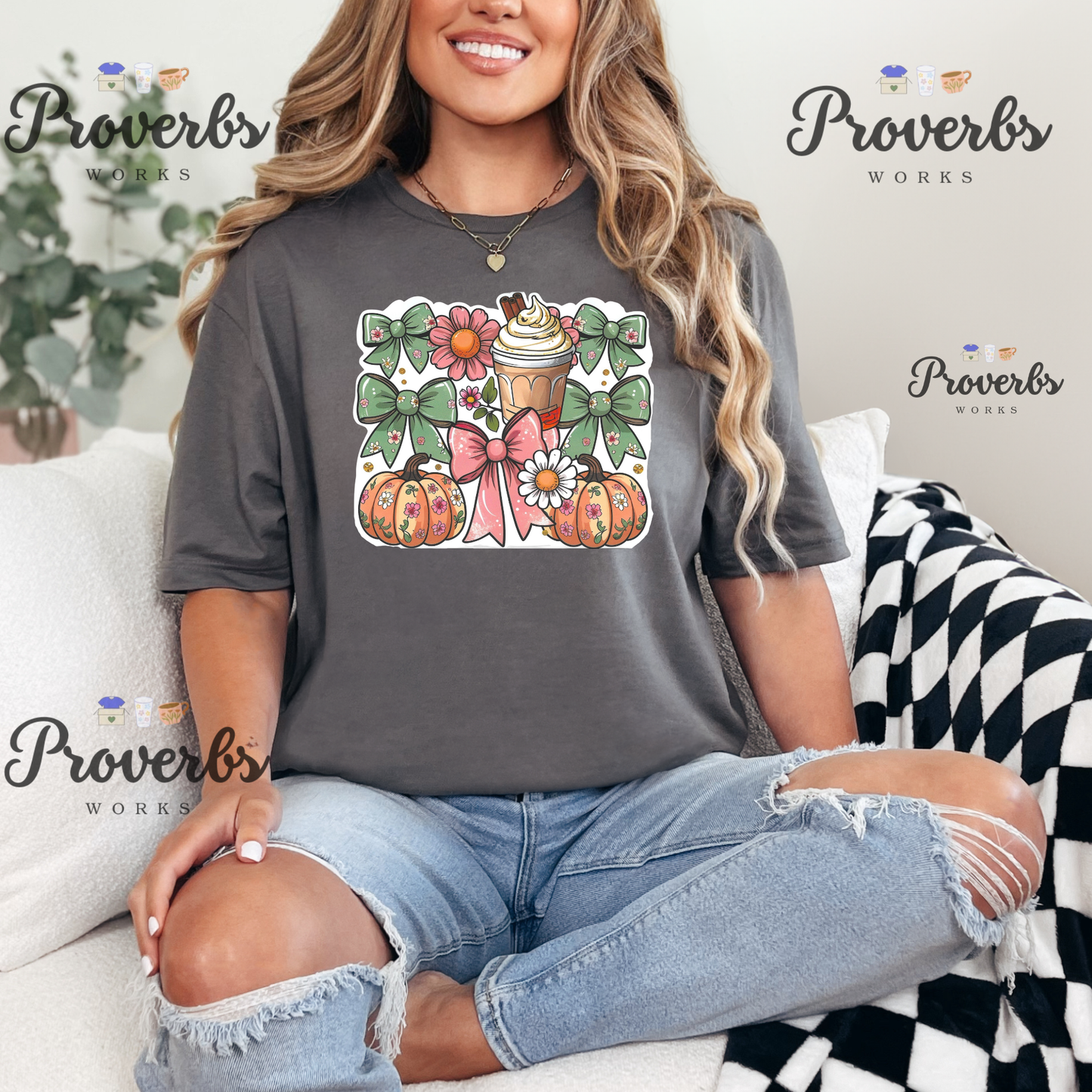 Girlie Bow Latte T-Shirt