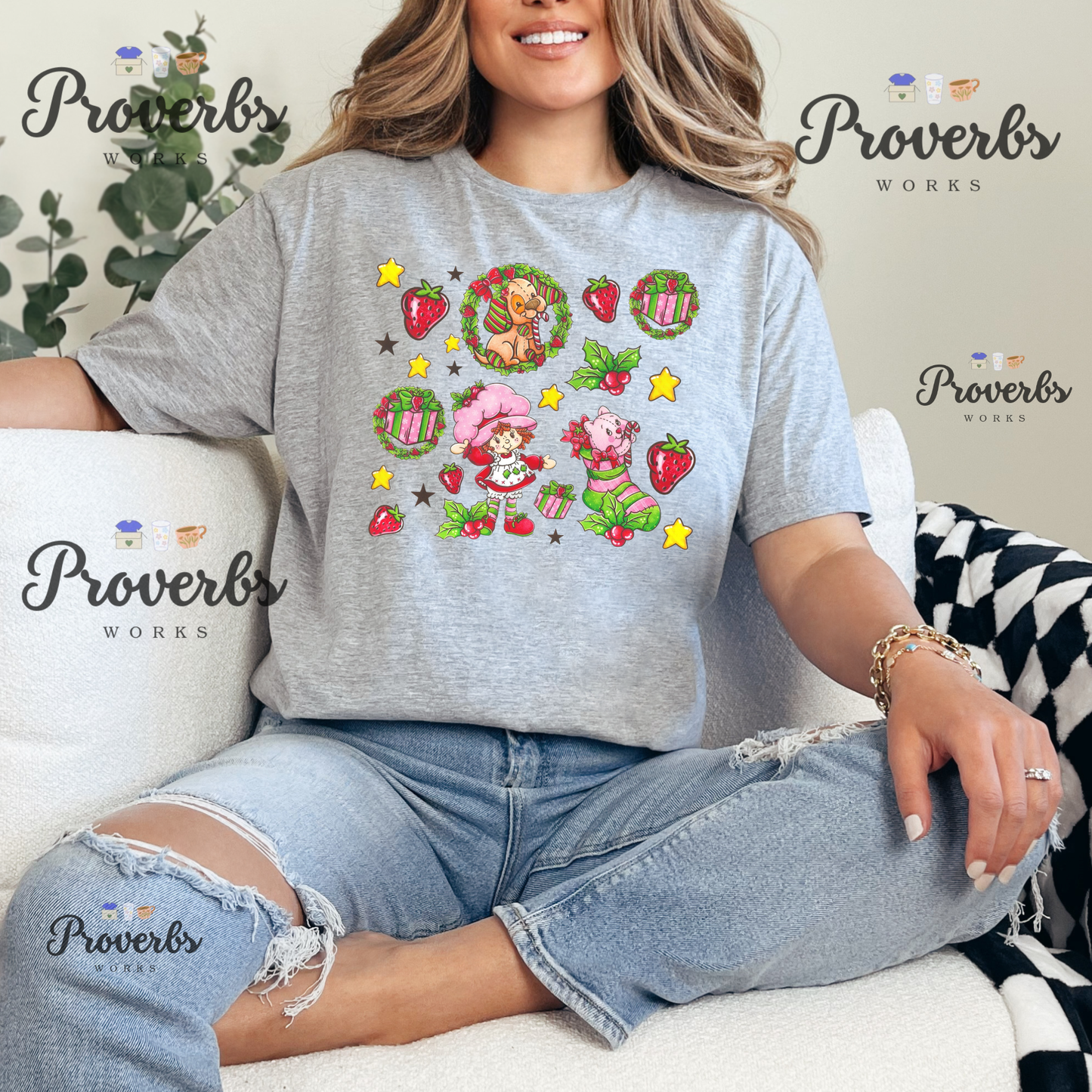 Christmas Strawberry Girl T-Shirt