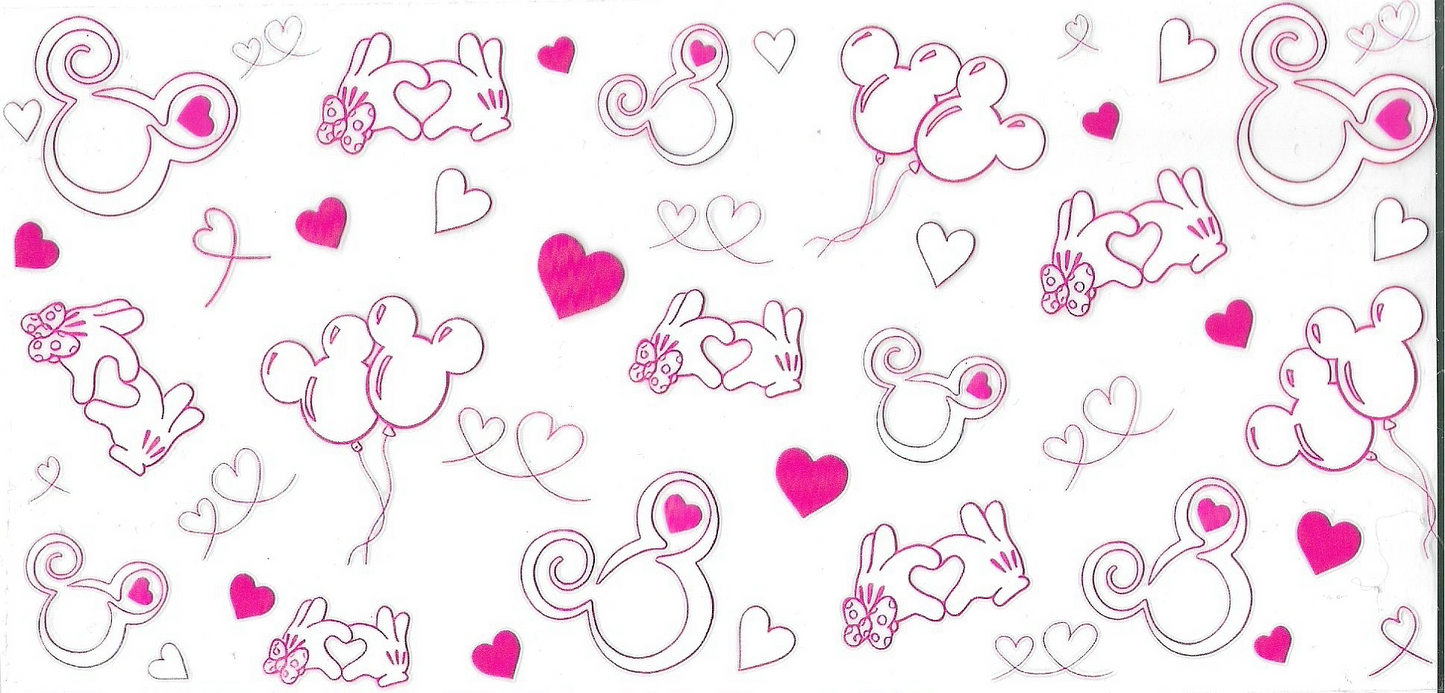 Pink Silhouette Doodle Pattern Design