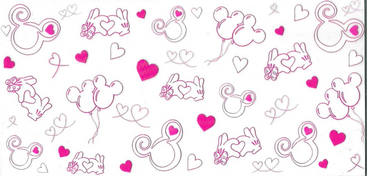 Pink Silhouette Doodle Pattern Design
