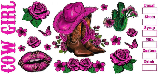 Cow Girl Hot Pink Design