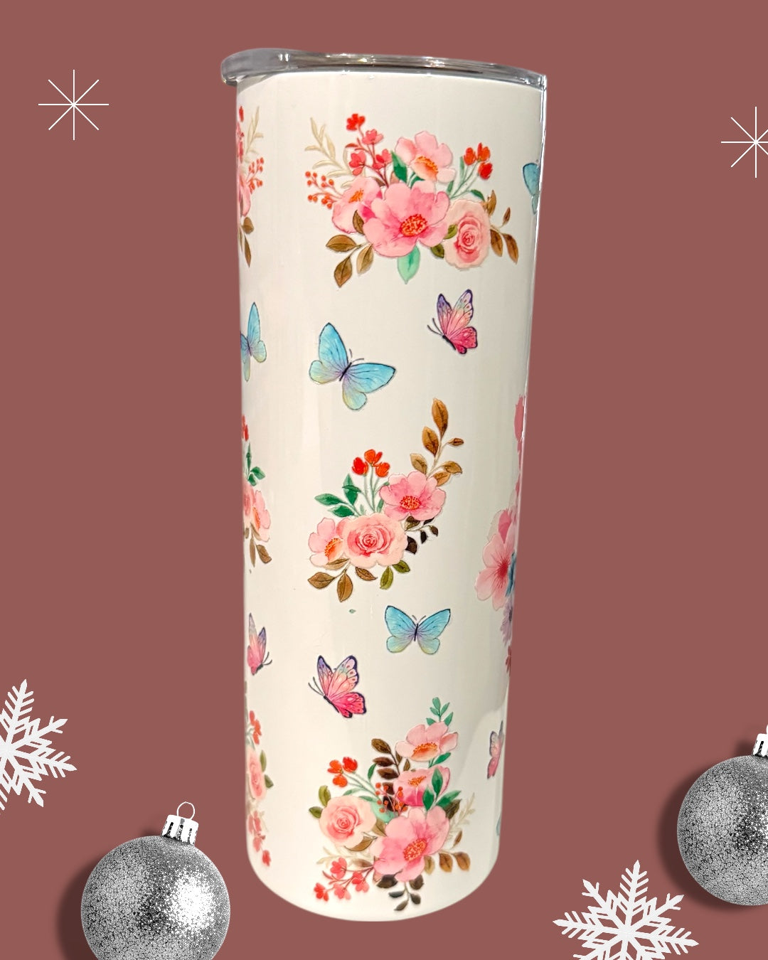 Biblical Floral Verse Tumbler