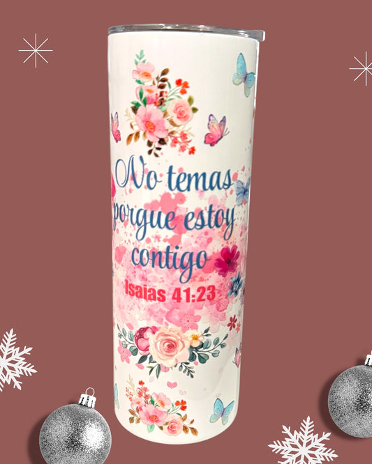 Biblical Floral Verse Tumbler