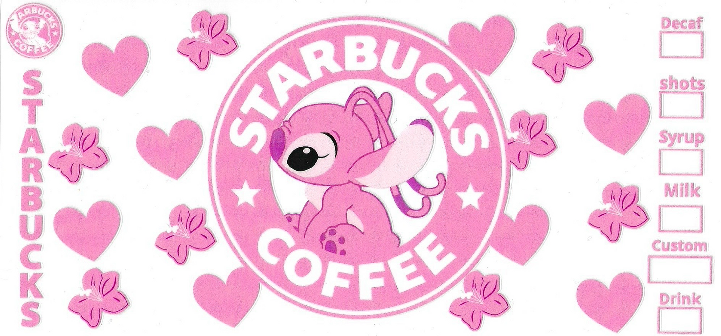 Pink Angel Coffee Design