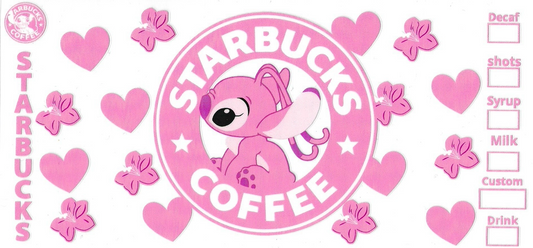 Pink Angel Coffee Design