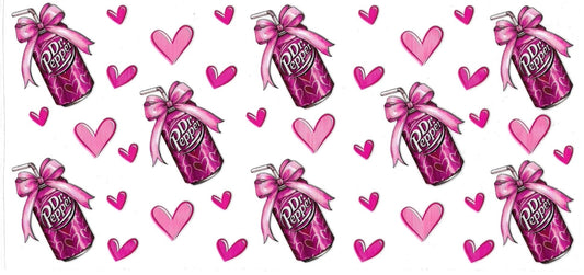 Pink Dr Pepper Ribbon Cans Design