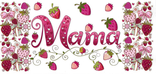 Mama Floral Strawberries Design