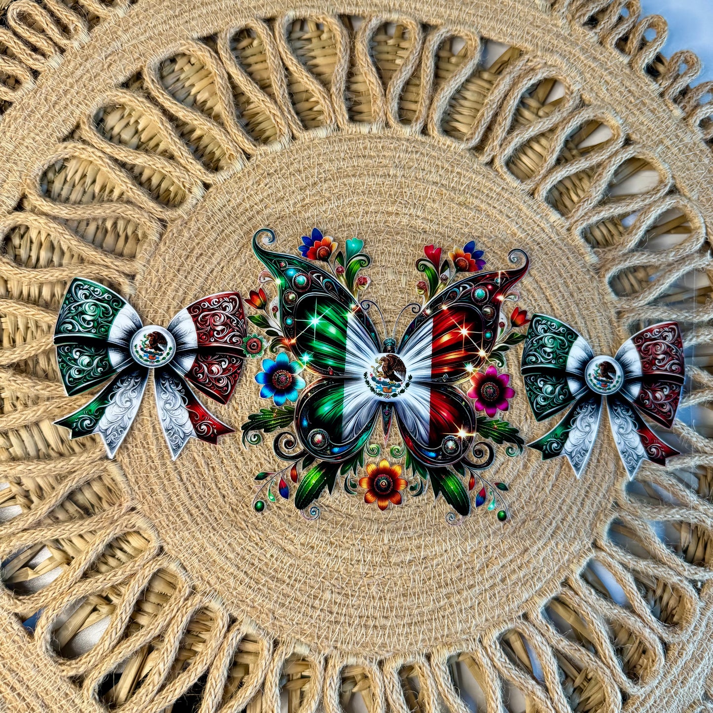 Mexico Bow Butterfly Flag Design