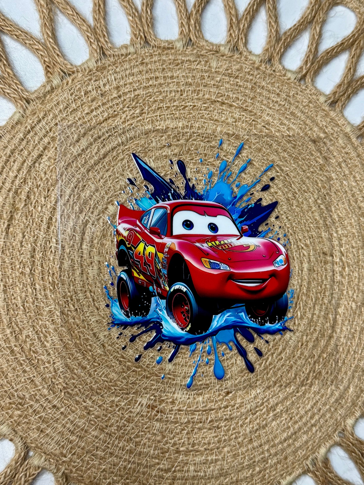 Red Cartoon Car Decal