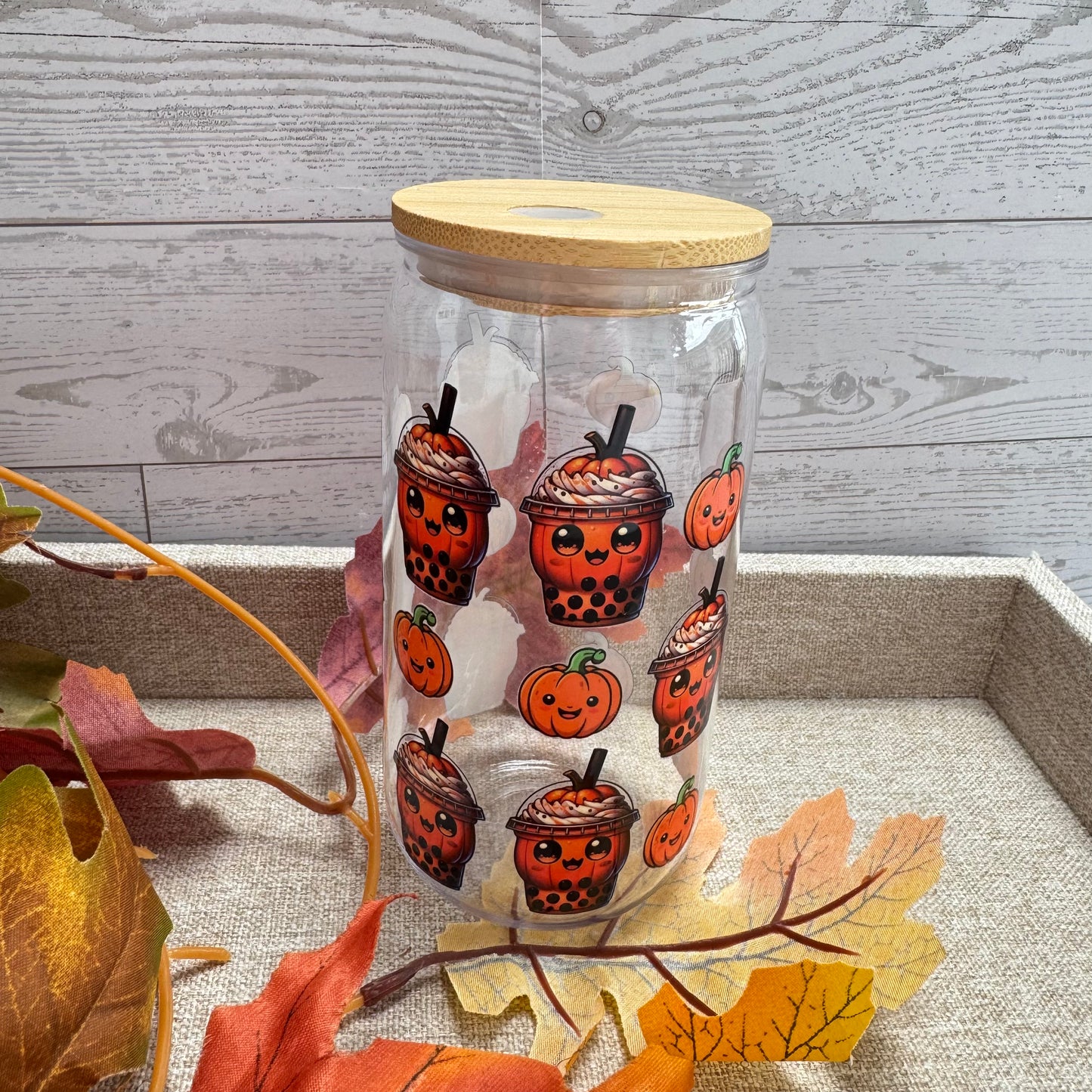 Pumpkin Spice Boba Acrylic Cup