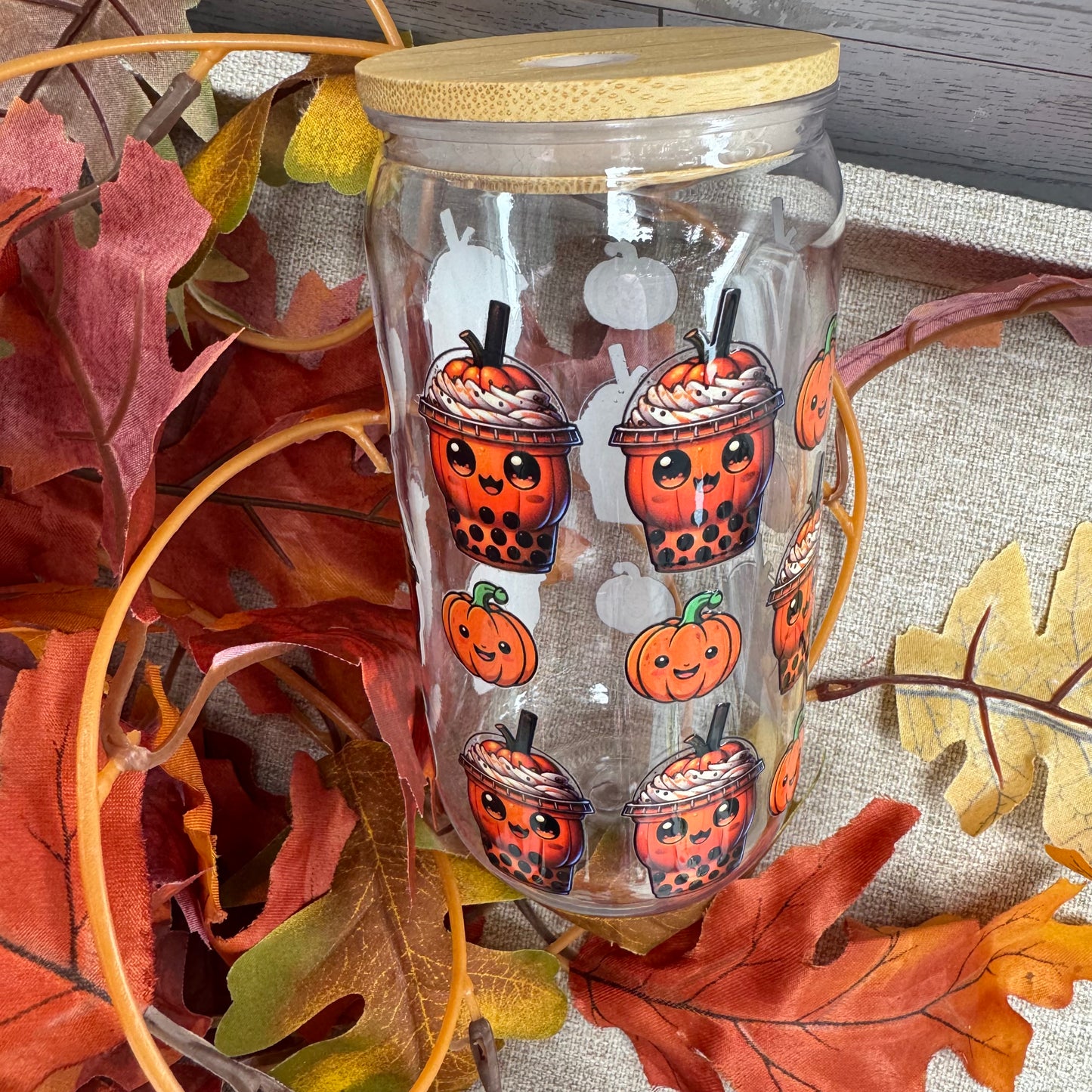 Pumpkin Spice Boba Acrylic Cup