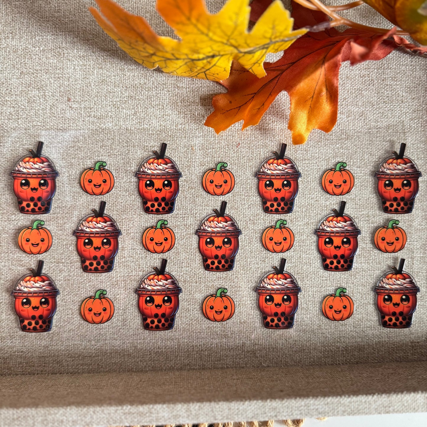 Pumpkin Boba Tea Design