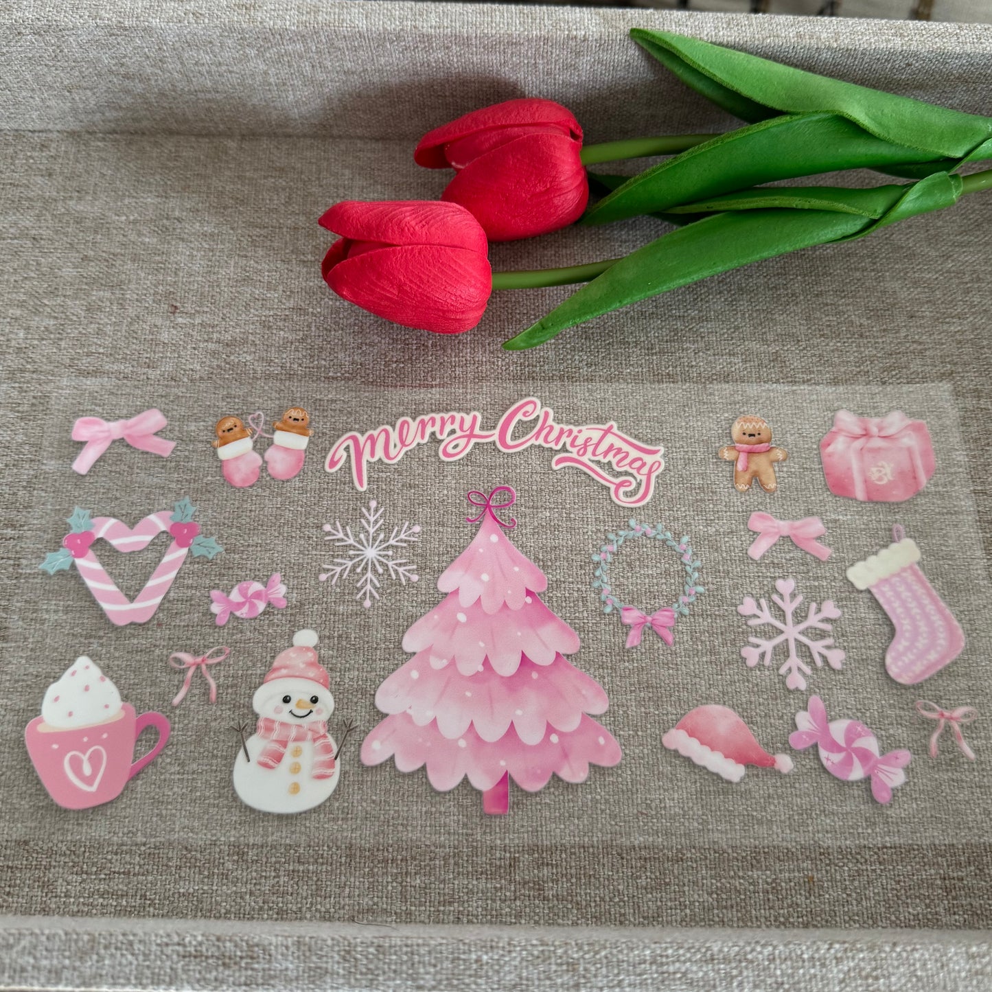 Pink Merry Christmas Design