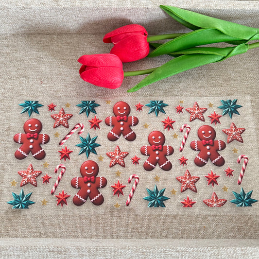 Gingerbread Stars Candy Canes Design