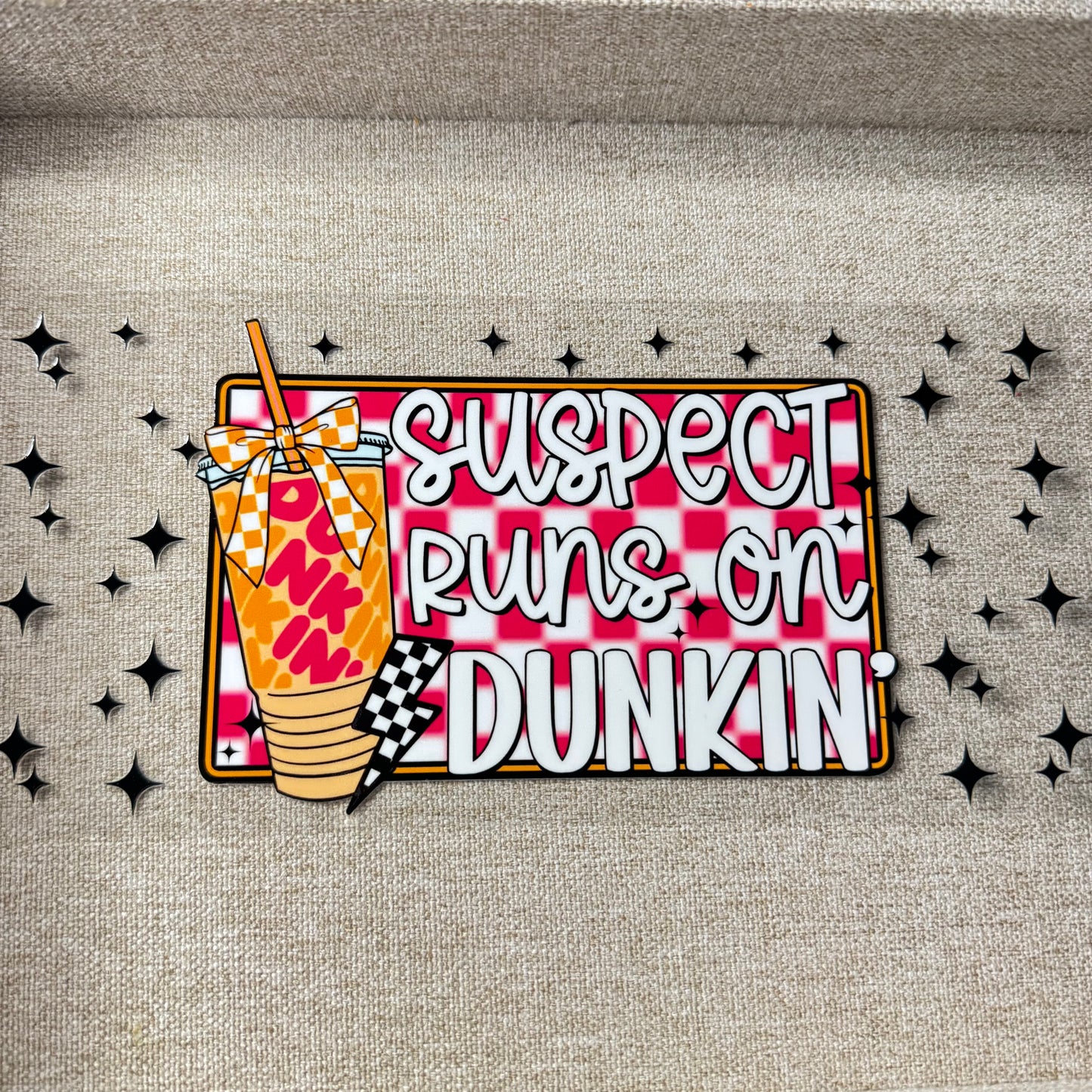 Suspect Runs on Dunkin Design